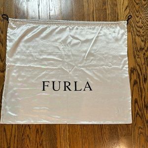 Beautiful large Furla satin drawstring bag, 💙new without tags